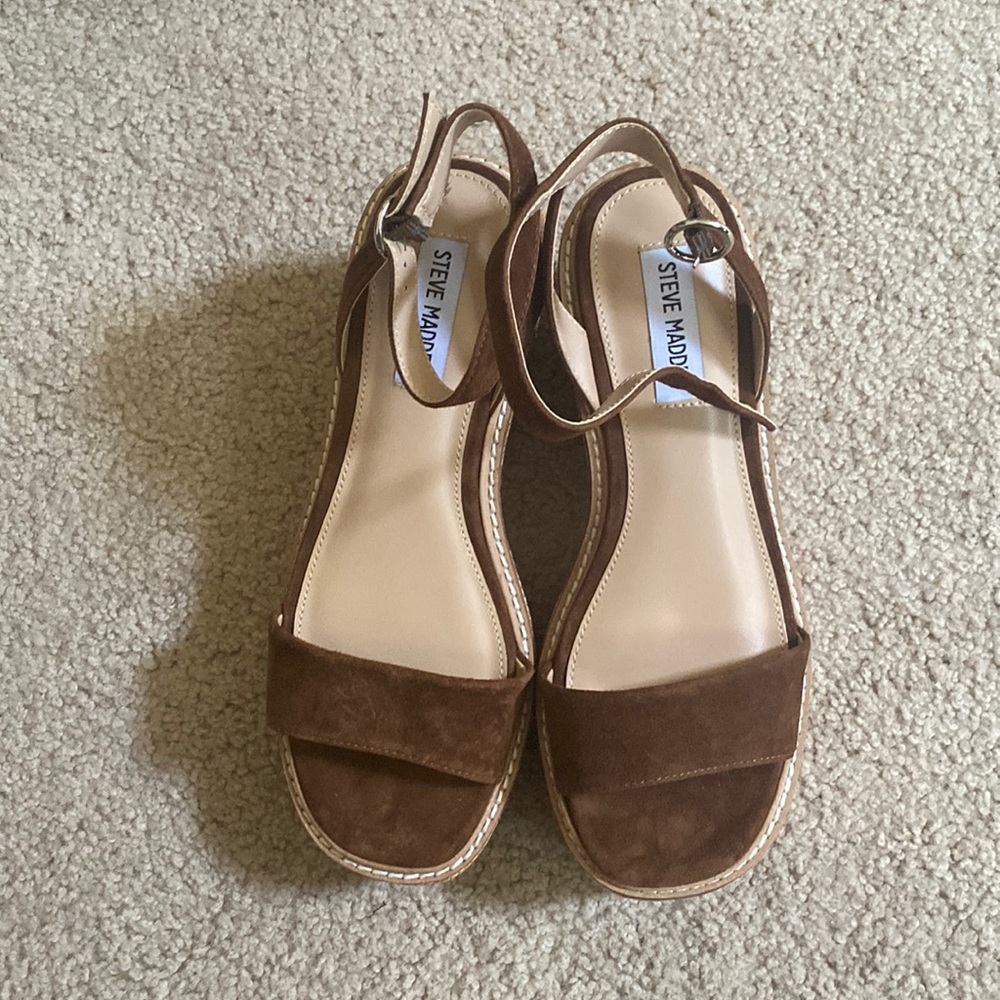 Steve Madden Composed Suede Wedge Sandal